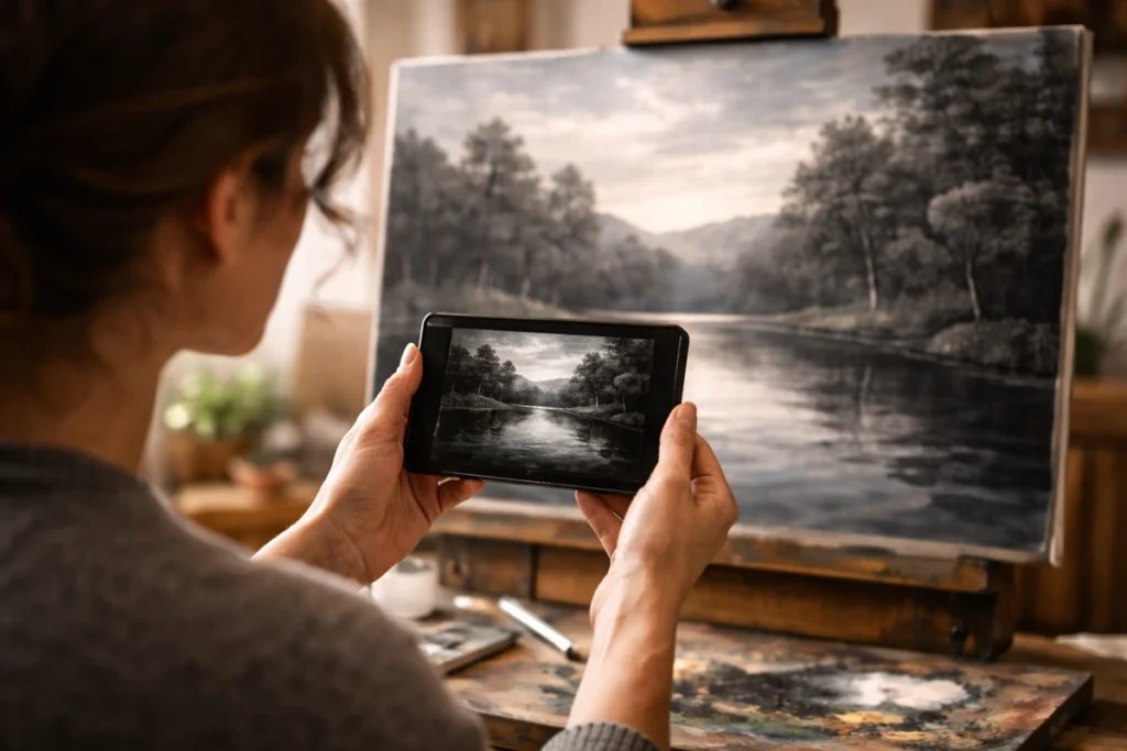 The Black Mirror Exercise for Painting Practice