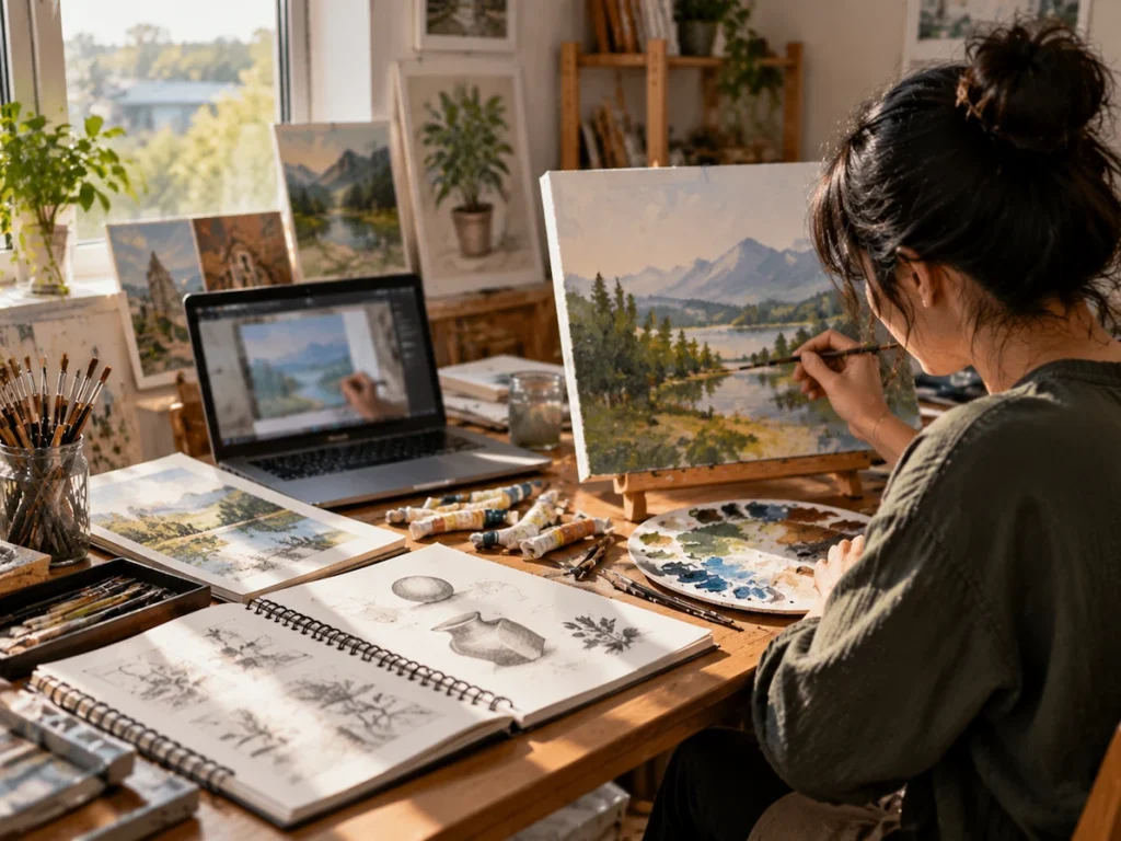 How Online Art Learning Keeps Creative Practice Consistent