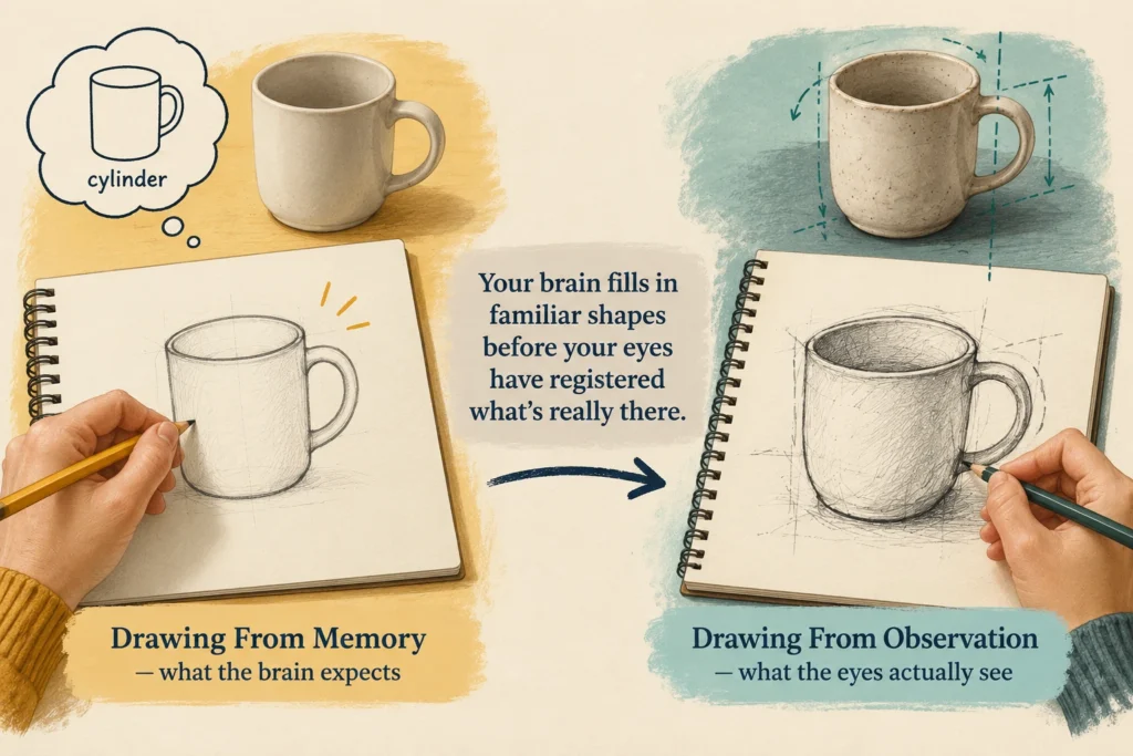 Why Observational Drawing Comes First: The Science of Seeing Before Sketching