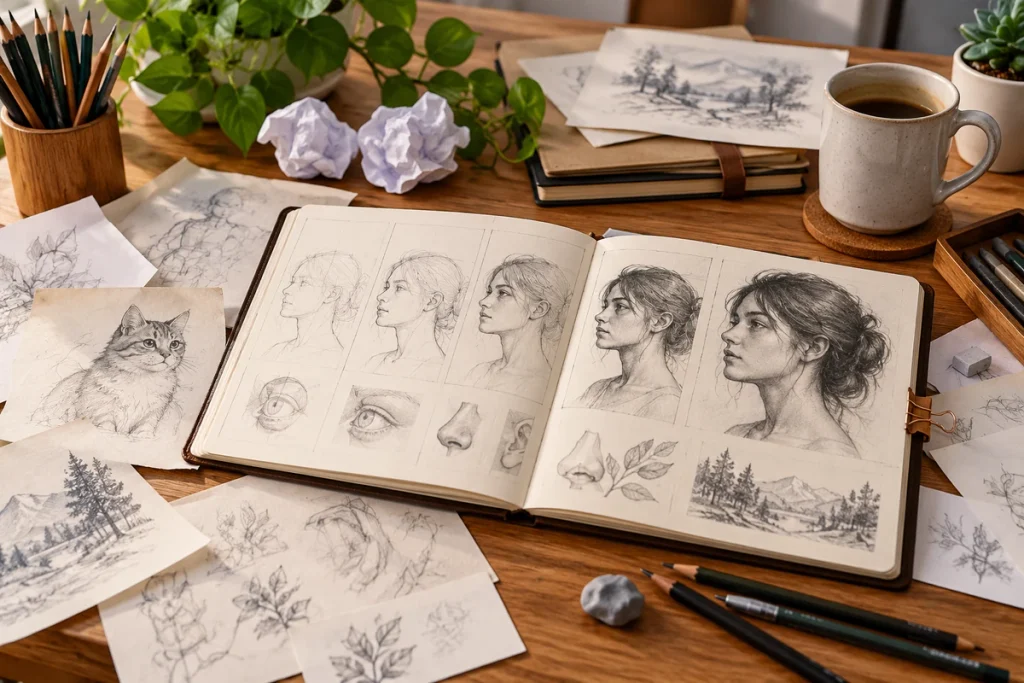 Choosing a Sketchbook That Makes Sketchbook Progress Visible
